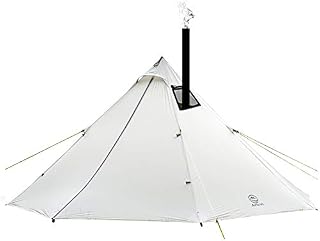 SANDEGOO Teepee Camping Tent with Stove Hole, 3-4 Person 2.5lb Double Layer Family