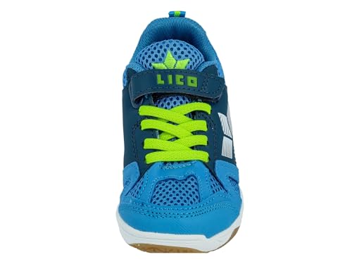 Lico Sport VS Unisex Kinder Hallenturnschuh, Blau/ Marine/ Lemon, 27 EU – Ansicht 3