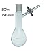 DADAKEWIN 500ml Reaction Flask Reaction Kettle Flasks Pear-Shaped with 19# Joint, PTEF Stopcock Borosilicate 3.3 Glass Customizable Lab Flasks Glassware- Pack of 1 (Size : 500ml/19#)