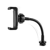 Phone Holder for Ring Light and Tripod Stand with 1/4 and Hot Shoe Adapter, Flexible Phone Tripod Mount Adapter (Black)