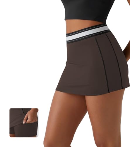 Image of Jigfar Women Cute Golf Tennis Club Skirt Dress Activewear Mini Summer Workout Running Athletic Skorts