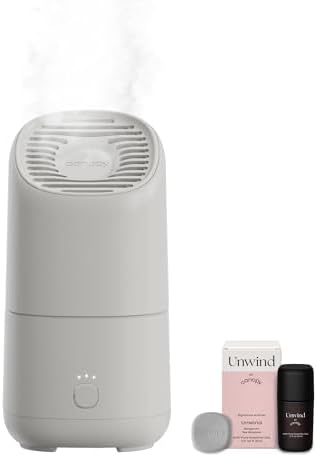 Canopy Portable Misting Humidifier - Cordless 11 HR Run Time, 500 mL, TSA Approved Travel Humidifier - Alleviate Symptoms of Allergies, Flu, Cold, Dry Skin - Includes Aroma & Adapter - Moonstruck