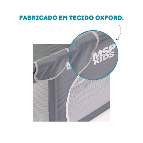 Cercadinho Bebe Chiqueirinho Infantil 180 X 150 Grade Segurança (Cinza)