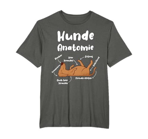Hundebesitzer und Hundeliebhaber Hundeanatomie Hundebesitzer T-Shirt, Unisex-Erwachsene, Schwarz, S