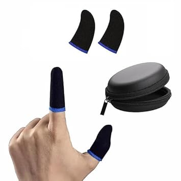 Finger Sleeve for Mobile Game with Super Conductive Fiber Fabric, Anti-Sweat & Breathable for PUBG,
