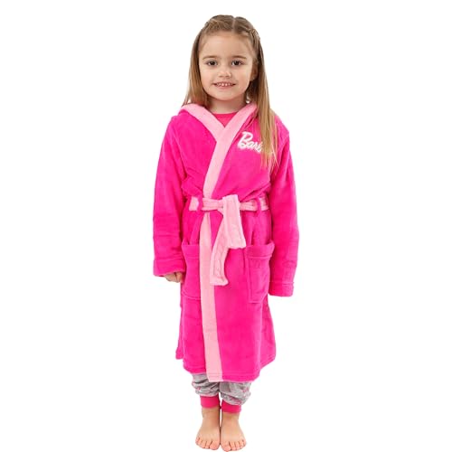 Barbie Girls Dressing Gown And Pyjamas Set Pink 5-6 Years