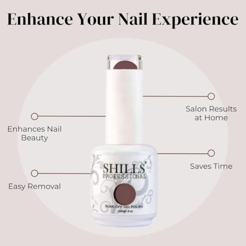 Image of Shills Professional Uv /Led Soak Off Gel Polish (Gel Nail Polish) Glossy Finish Nail Polish Color Shade 51, 15 Ml