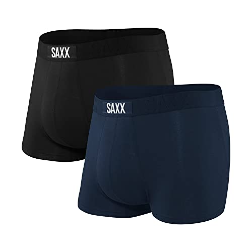 SAXX Underwear Co. Men's Underwear with Pouch Vibe Super Soft Trunk 2Pk