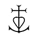 Sticker logo Croix de camargue Adhésif Autocollant - Plusieurs coloris Noir 10