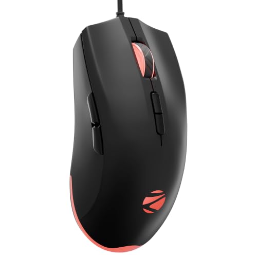 Image of Zebronics Viper 50 Premium Gaming Wired Mouse, 12800 DPI, 1000Hz Polling Rate, Gaming Grade Sensor, Huano Switches, 6 DPI Levels, 7 Buttons, Advanced Windows Software Support, 1.5m USB Cable (Black)