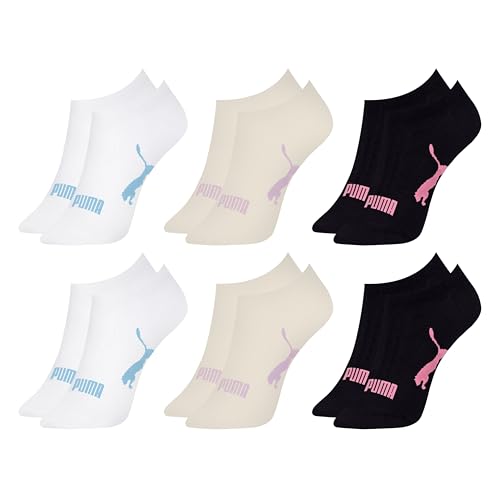 PUMA Kit 6 Pares Meia Invisível Sapatilha Adulto Feminina, 991-991, 34-39