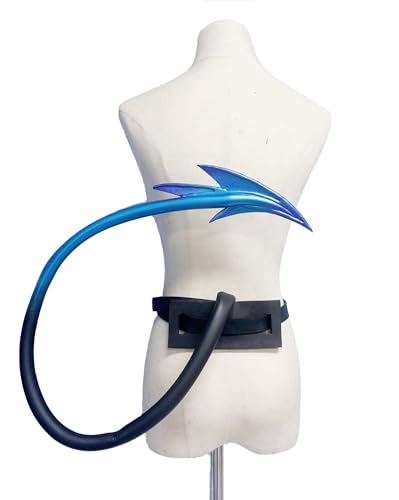 ATekatac Devil Tail Halloween Cosplay Props Cute Love Heart Demon Tail (Black Blue)