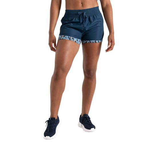 Dare 2b Women's Sprint Up 2-in-1 Shorts with Q-Wic Technology, Super Stretchy Lightweight Inner Short, Quick Drying and Water Repellent Finish - Perfect for Sports Activites