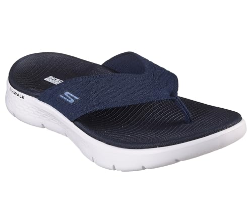 Skechers Women's GO WALK Flex Sandal - Splendor Flip-Flop, Navy, 8