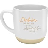 GRUSS & CO Tasse rund graviert, Motiv "Schön, dass es dich gibt"