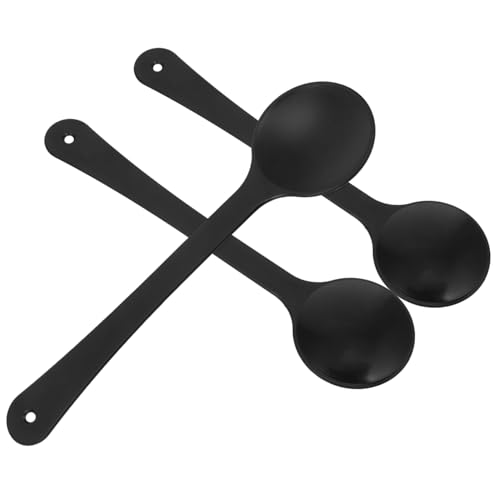 EXHUMKY 3pcs Eye Occluder Handheld Plastic Optometry Tool Optometrist Eye Cover Industrial Exam Paddle Black