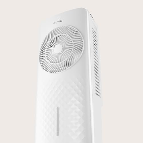 EVVO AC750 wentylator parowy - przenośny klimatyzator na zimne powietrze bez instalacji z wodą i lodem, 3 prędkości, 2 tryby, funkcja chłodzenia, oscylacja, 12-godzinny timer i pilot zdalnego