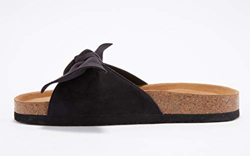 Image of FISACE Womens Bow Flat Sandals Flip Flops Slide Sandals Summer Beach Shoes