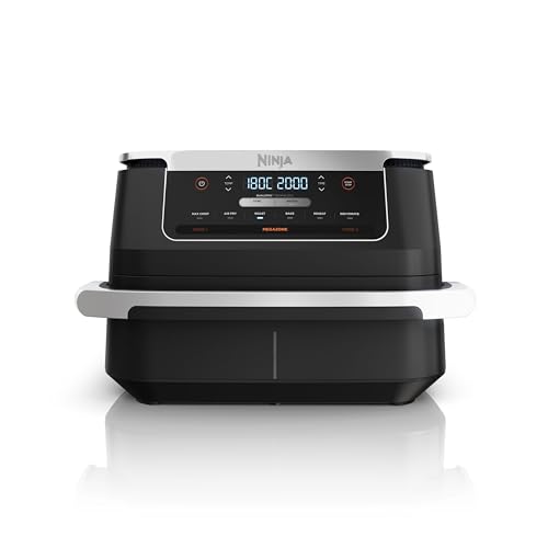 Ninja FlexDrawer Heißluftfritteuse (6 Liter), Schwarz. Dual Zone Air Fryer, große Schublade, 6-in-1, ohne Öl, heißluft-f...