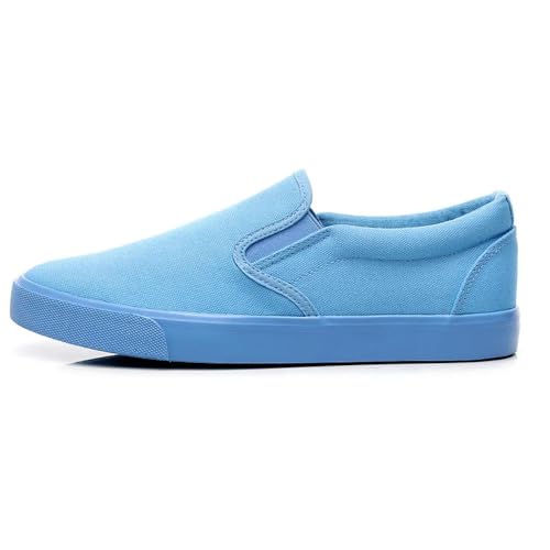 ZBDP - Zapatillas deportivas de lona roja para hombre, transpirables, informales, para estudiantes, para hombre y mujer, azul claro, 40 2/3 EU