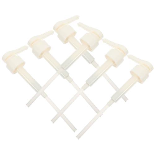 Cabilock 6 Stück Teiliges Sirup dosierpumpen Kunststoffspender für Kaffee Getränke und Saucen Wiederverwendbar Präzise Portionierung Kompakt und Einfach zu Lagern für Küche und Bar