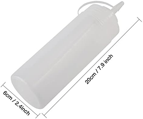 340ml 10pcs / Set Plastic Condiment Dispenser Condiment Squeeze Bottle for Sauce Oil Cream Vineger Oil Ketchup Griddle(white)