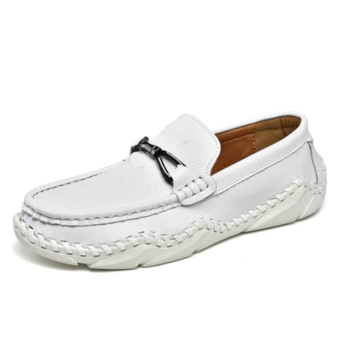 Men's Crocodile Print Leather Loafers ，Luxurious Slip-Ons for Prom, Weddings & Daily Casual Sophistication
