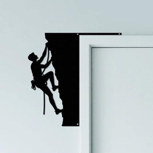 CUTHOLLOW Rock Climbing Door Sign Wall Art 9.8" Metal Decor