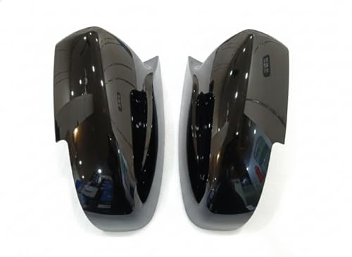 Image of Batman Style Car Side Mirror Covers compatible with New Swift, Baleno, New Dzire (2017-2025), Fronx, Glanza, Ignis, Ciaz, Gloss Black Finish, Set of 2