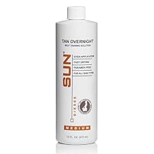 Sun Laboratories By Giesee Tan Overnight Spray Tan Solution 16 oz - Professional Tanning Spray, Sunless Tanner, Spray Tan, Self Tanner Lotion, Face Tan Spray, Non Toxic Spray Tan