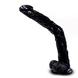 Generic Small Realistic 16 inch Cute Dillos,Adult Pleasuresf Toy with Suction Cup Didos, Suitable for Beginner Women Men with Thin and Slim, Hand-Free Play (Black)