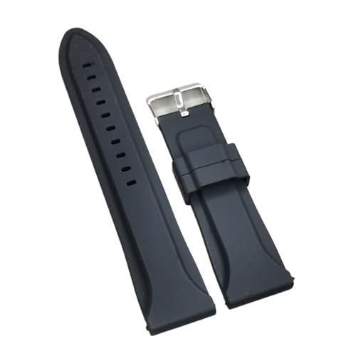 Bracelet de montre en silicone noir idéal pour le sport et natation