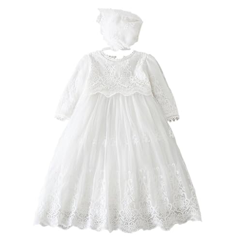 Baby Long Christening Gowns White Baptism Dress Special Occasion ...