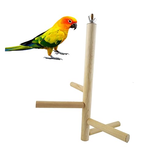 Mipcase Four Stage Rotatable Bird Ladder Wooden Swing for Parrots and Parakeets Relieves Boredom Climbing and Biting Exercise for Pets