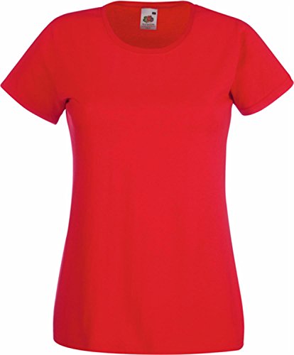 Basic T-Shirt 'Valueweight' - für Damen Farbe rot Größe S
