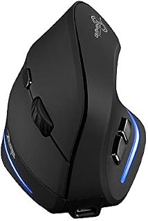 Bosji Wireless Mouse Portable 2.4GHz Bluetooth Rechargeable Mute Travel Mouse Vertical 6 Button