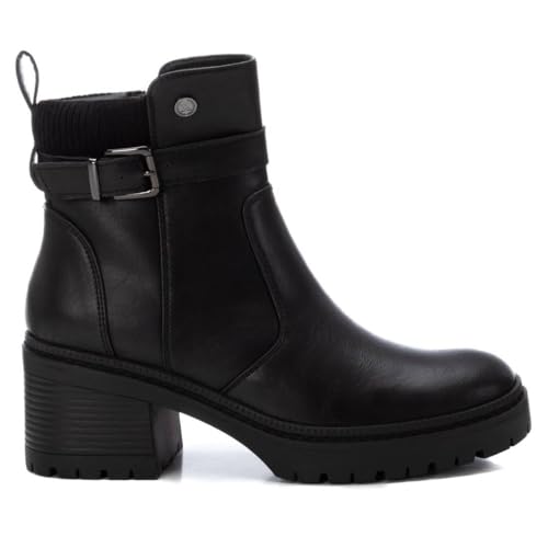 XTI - Botines casual Mujer Negro - Calzado Cómodo y Versátil - Moda casual - Modelo 14337101...