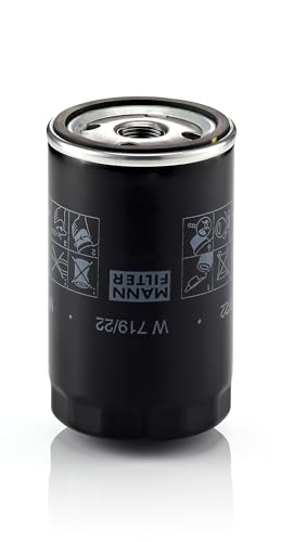 Mann Filter W 719/22 Spin-On Oil Filter Replacement Compatible With Porsche 944 (1983-1991), 911 3.3L Turbo (1991-1994), 968 (1992-1995), 924 (1987-1988)