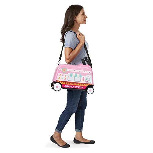 Toddler Carry-on Storage Ride-on Toy, 17-inch Long Radio Flyer 3-in-1 Happy Trav'ler Ice Cream Truck, Ages 2-5 Years, Compact Storage by Radio Flyer - Image 6