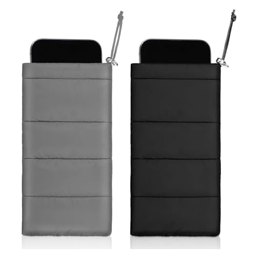Copkim 2 Pack Thermal Phone Case, Black,Gray