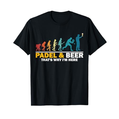 Padel & cerveza por eso estoy heer divertido pádel deportes Camiseta