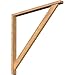 Ekena Millwork BKT0402X42X42TRA05SWR Traditional Block Smooth Bracket w/Offset Brace, Western Red Cedar