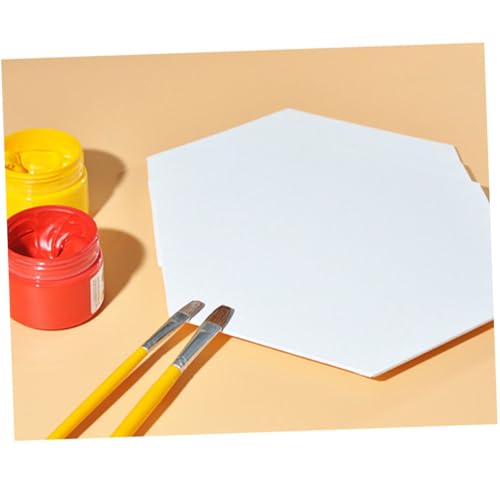 Lienzos hexagonales de algodón Mobestech para pintura al óleo en pack de 3 tablas 8
