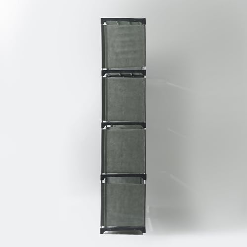 Image of Kuber Industries (Pack of 5) 8 Layer Book Rack | Book Cabinet Shelves for Bedroom Office Living Room | Storage Shelve for Books Storage Organizer | Adjustable Shelf Rack | SJ88G | Grey