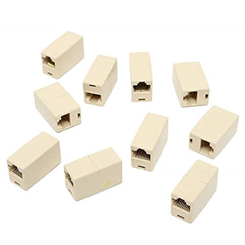 Image of FEDUS 100 PCS RJ45 Cat5e Straight Network Cable Ethernet LAN Coupler Joiner Female to Female Connector
