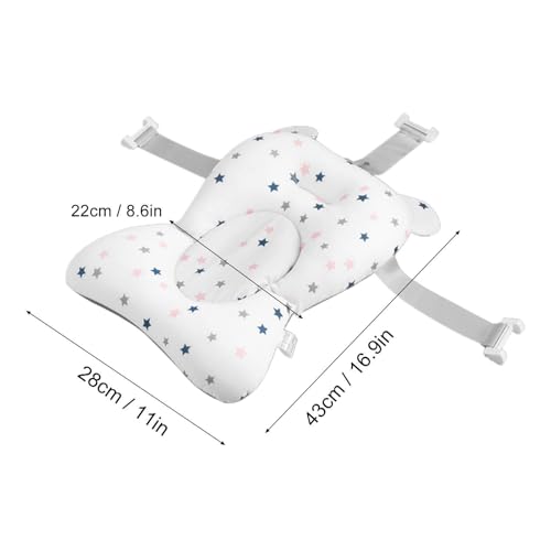 Miniatura 4 de Weqizuerqi 43x28x22cm Soporte De Baño Para Bebé Cojín De Asiento Para Bañera Bebé Cojín De Baño Flotante Antideslizante Nacido Alfombra De Baño Transpirable Ajustable Para Suministros De Habitación