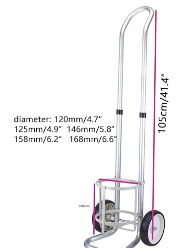 Chariot porte-bouteille d'oxygène pour soulager le dos lors des déplacements