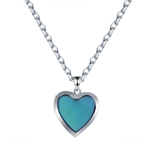 UIEXAY Stimmungskette Mädchen Gefühlskette Herz Damen Herz...