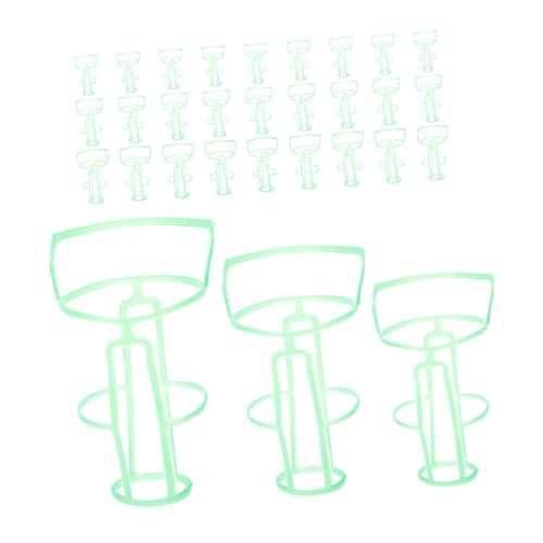 Frcolor 1セット 輸液ネットバッグ 病院用生理食塩水ボトルホルダー ボトル収納ホルダー 吊り下げ式生理食塩水ボトルカバー 保存瓶カバー 輸液ボトルカバー プラスチック Green 30個