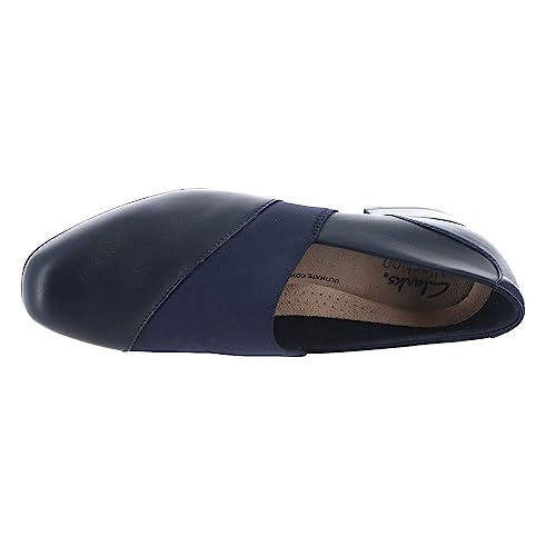 Clarks Clarks Blue's Juliet Gem Loafer, Navy Leather, 10 Medium US